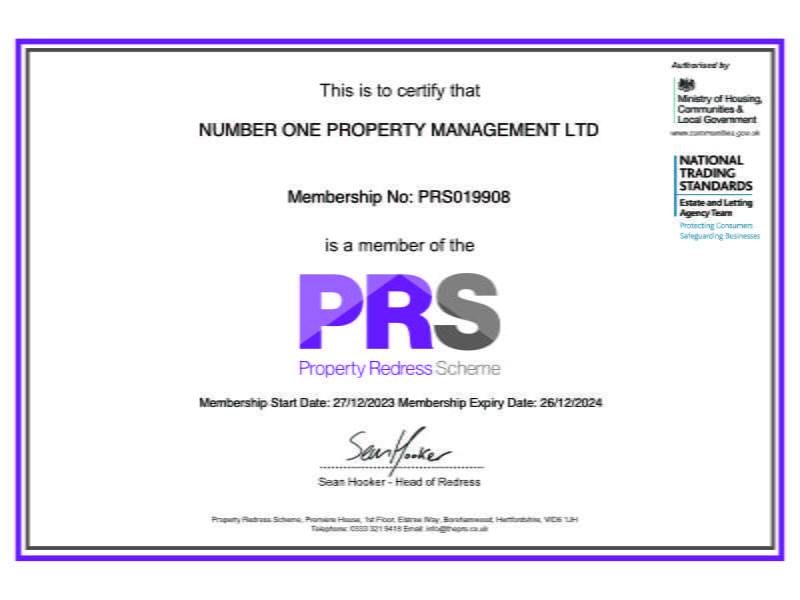 PRS MemberShip Certificate